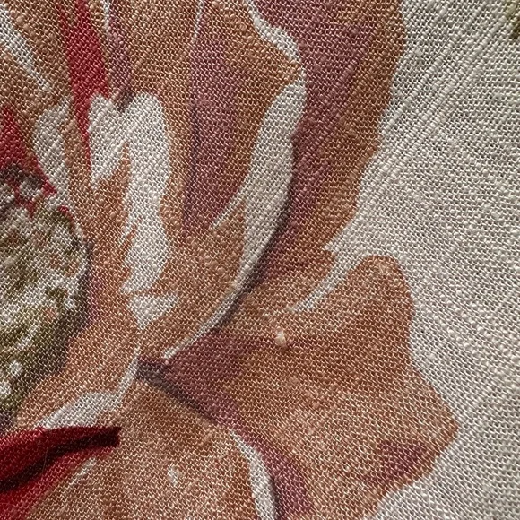 Paper Heart Floral Maxi Dress Linen Rayon Blend Womens L Boho V Neck NWT - Picture 15 of 16